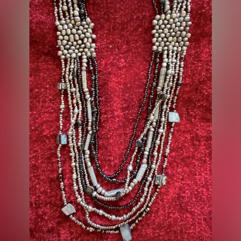 Boho style beaded necklace